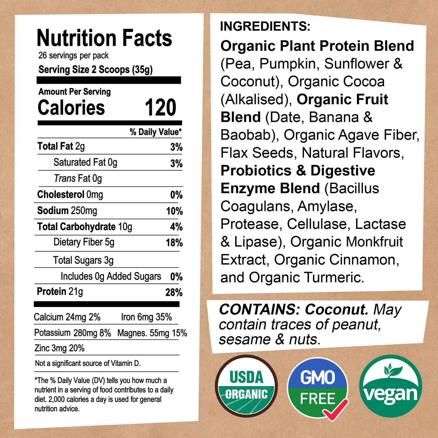 EarthChimp Organic Vegan Protein Powder