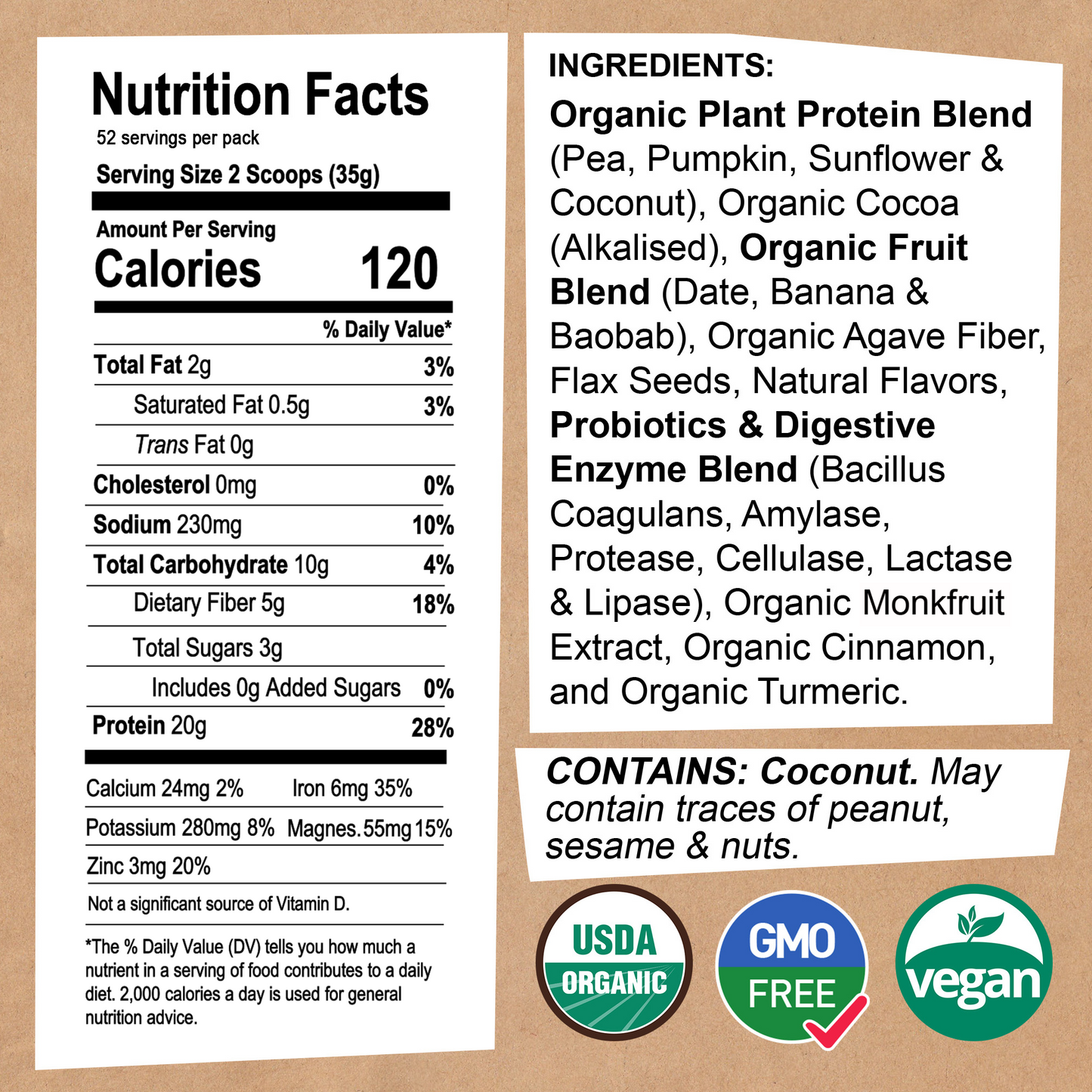 EarthChimp Organic Vegan Protein Powder