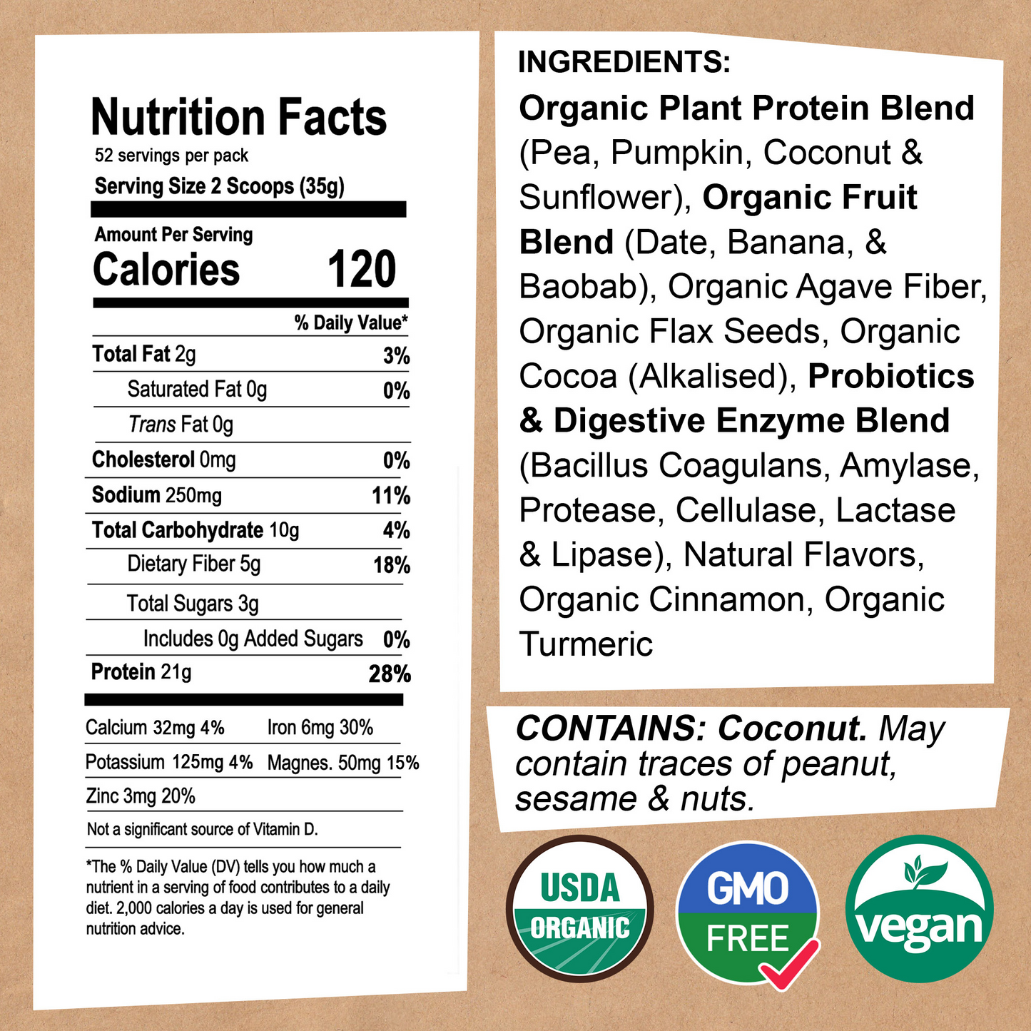 EarthChimp Organic Vegan Protein Powder