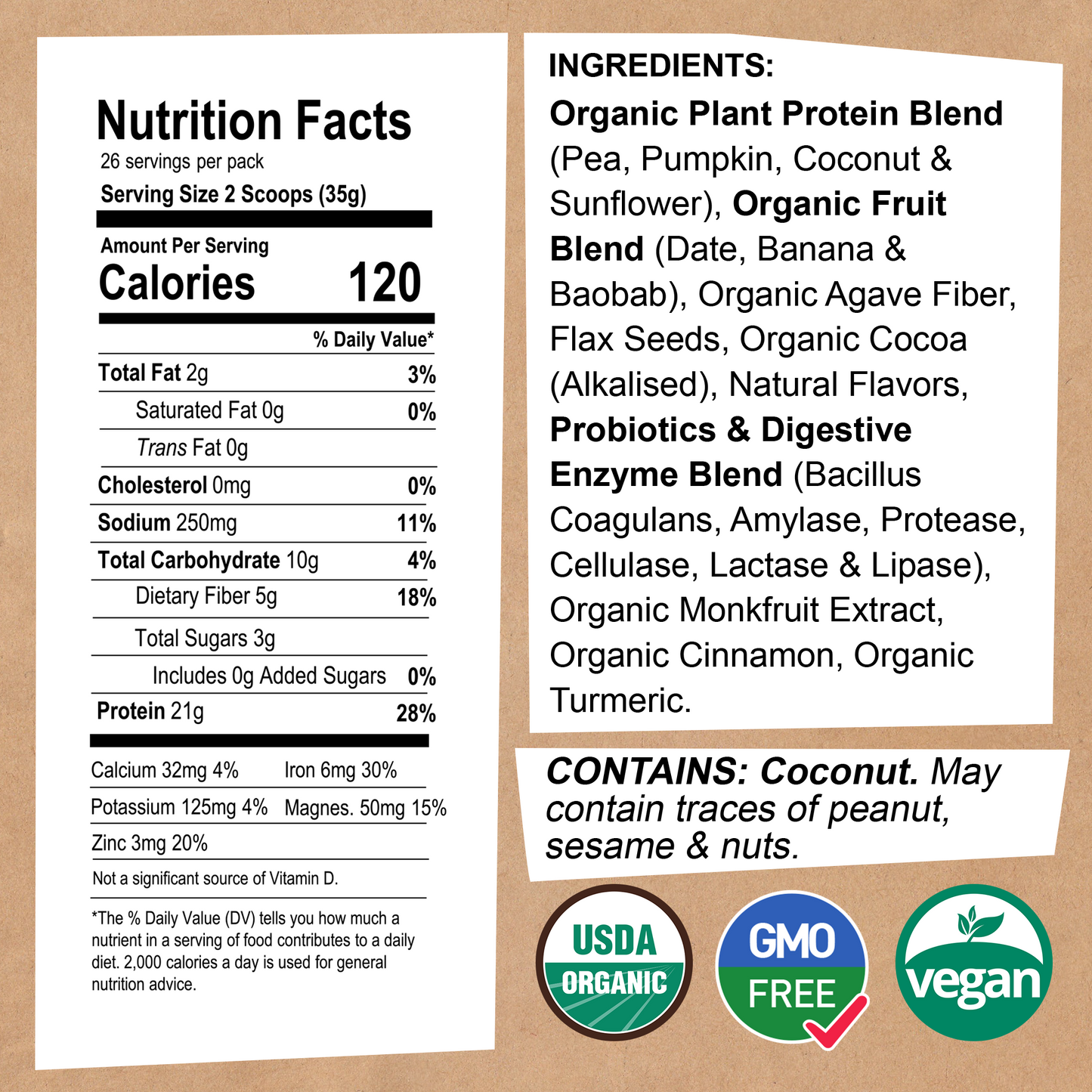 EarthChimp Organic Vegan Protein Powder