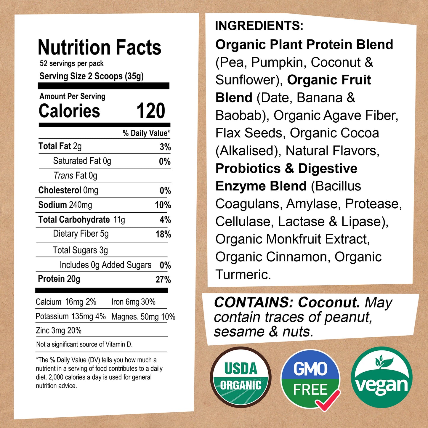 EarthChimp Organic Vegan Protein Powder