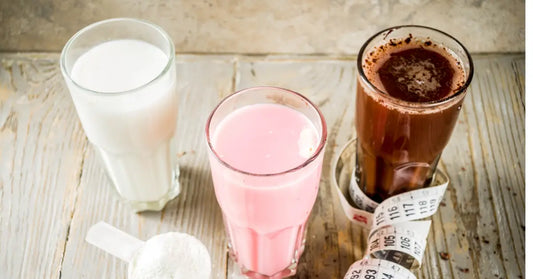 Different Protein Shakes in a Glass